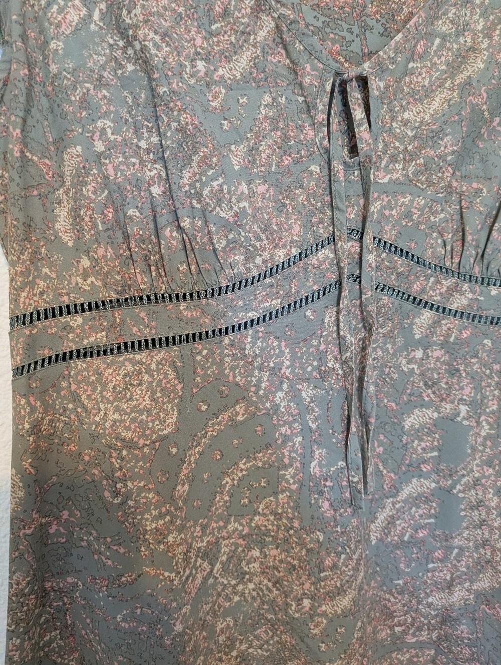 Vintage Y2K 90's Whimsy Floral Cotton Calvin Klein Cottage Core Dress - Picture 5 of 7